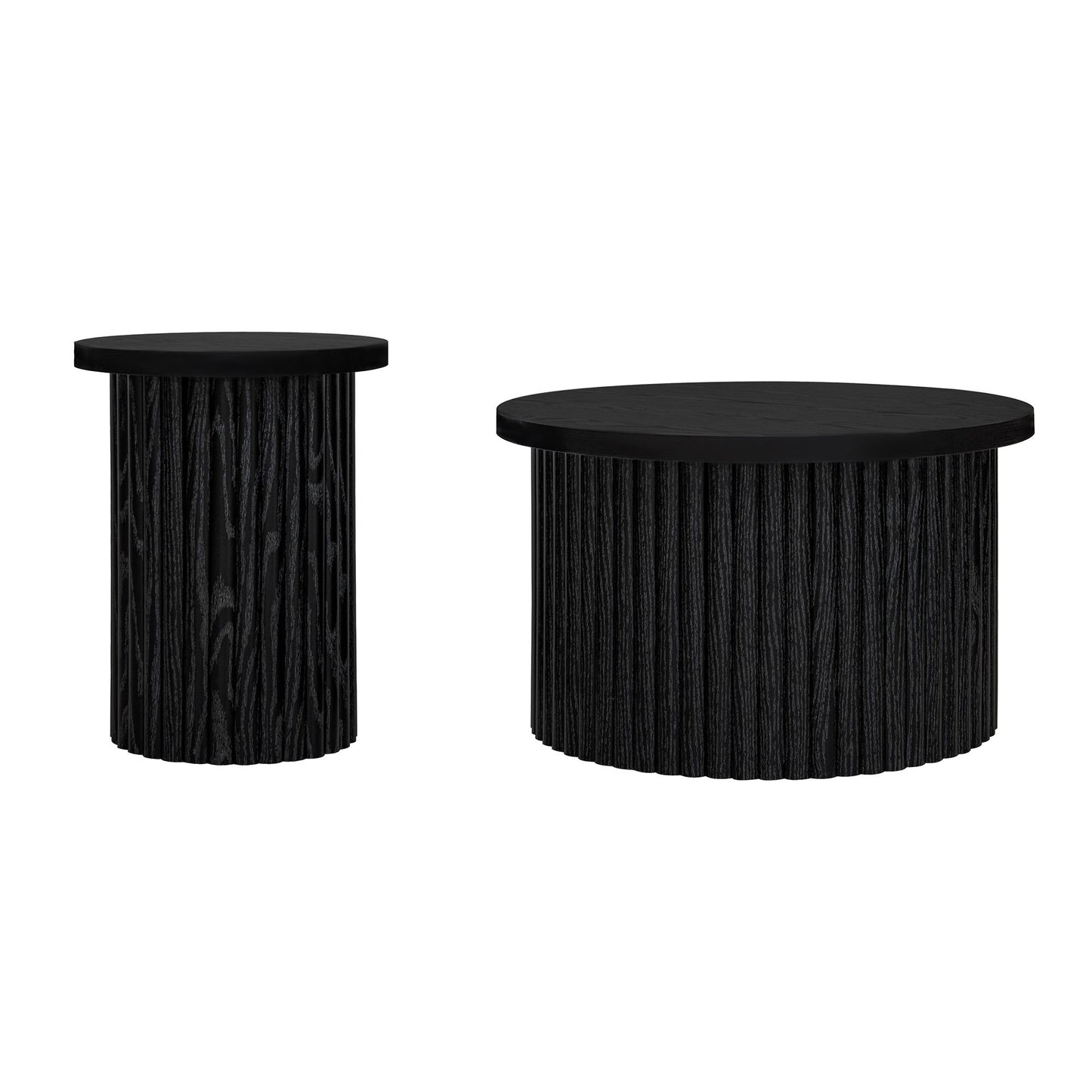 Miller Drum Coffee Table Sets, Black