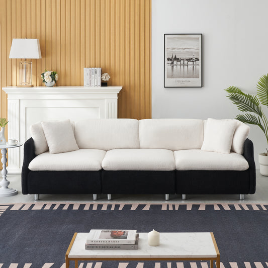 NextGen Tedy Loveseat, Beige and white