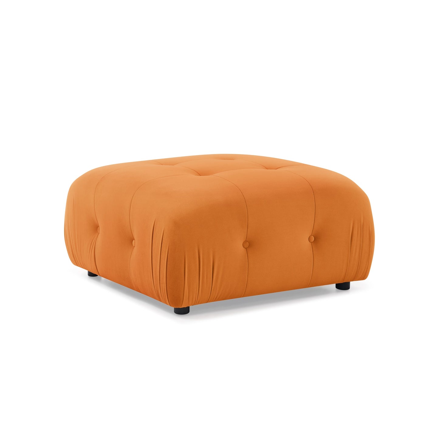 Modular Sectional Sofa,  Orange Velvet