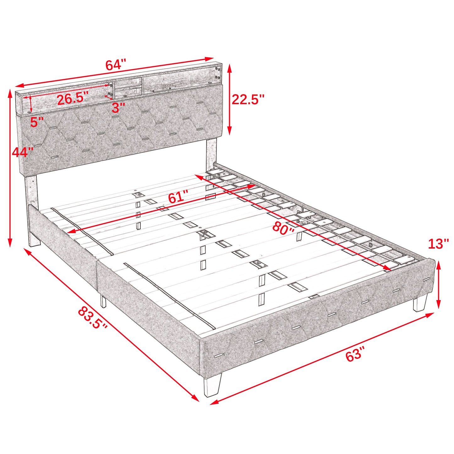 Voltur Queen Size Bed Frame