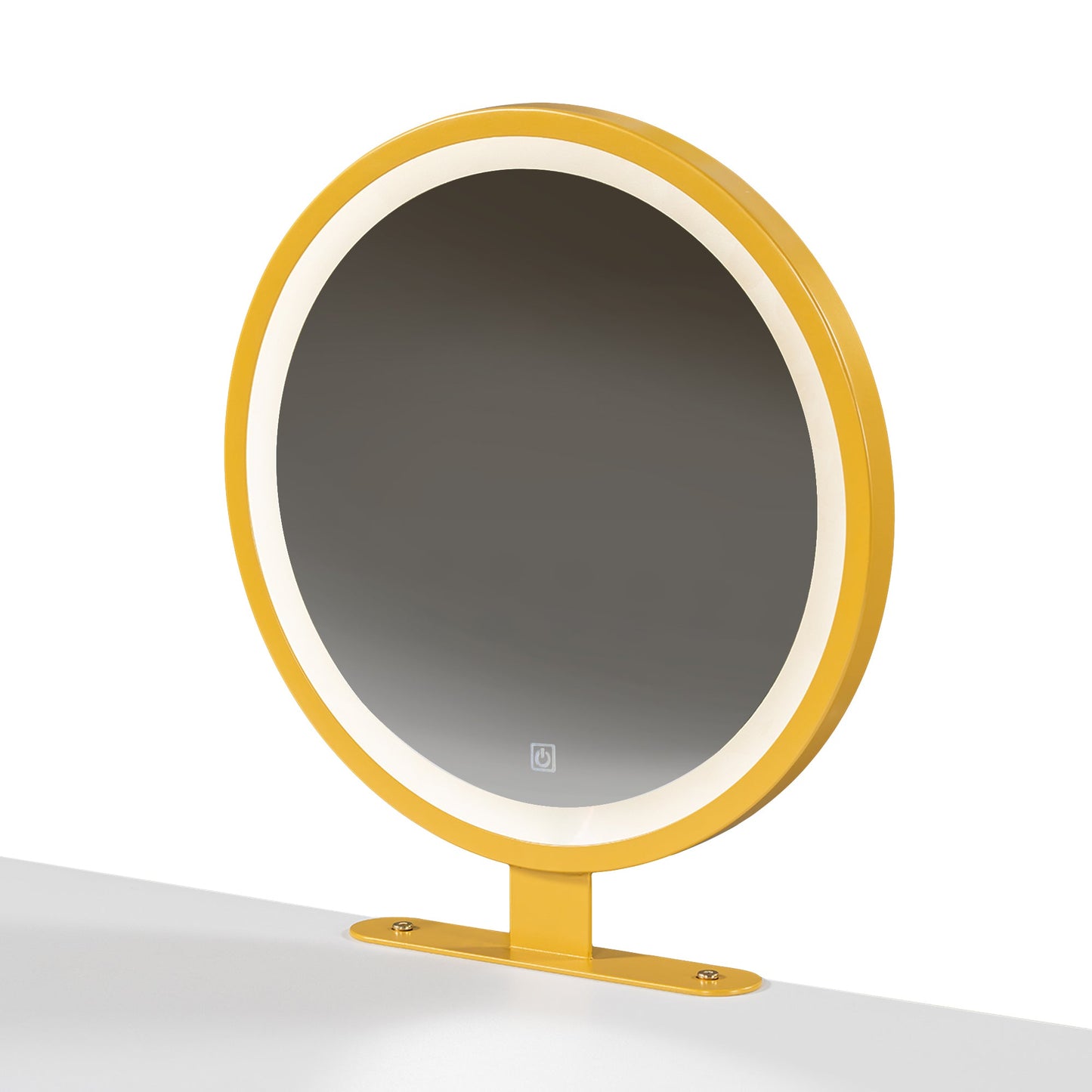 Modern Style Vanity Table  With Mirror and 3-Colors LED