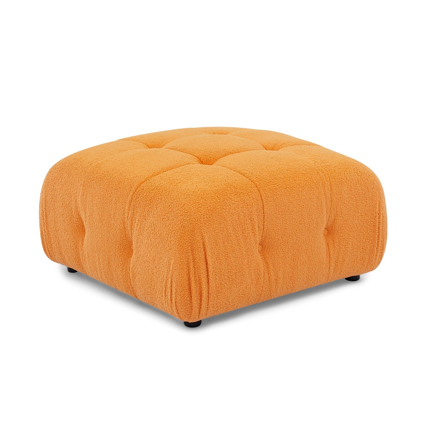 Modular Sectional Sofa,  Orange Velvet