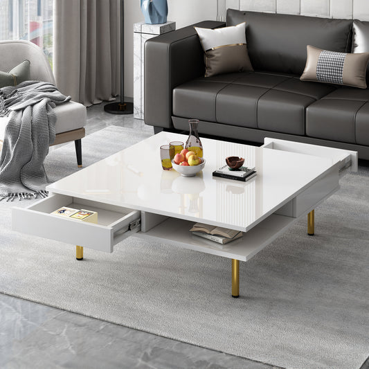 Alaska Exquisite High Gloss Coffee Table, White