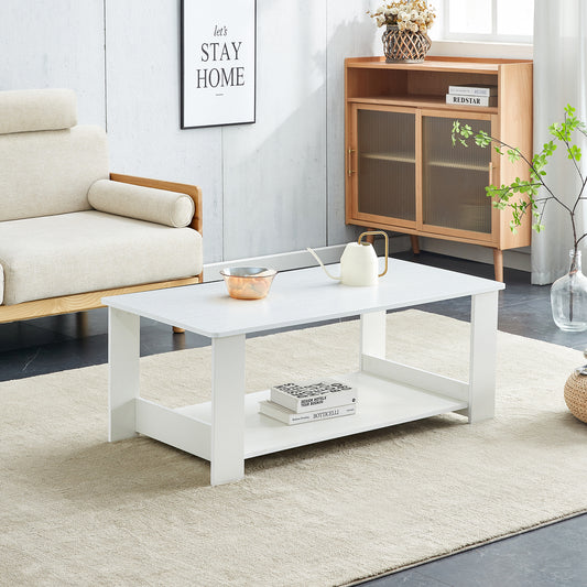 The Amora Simp Modern Coffee Table, White