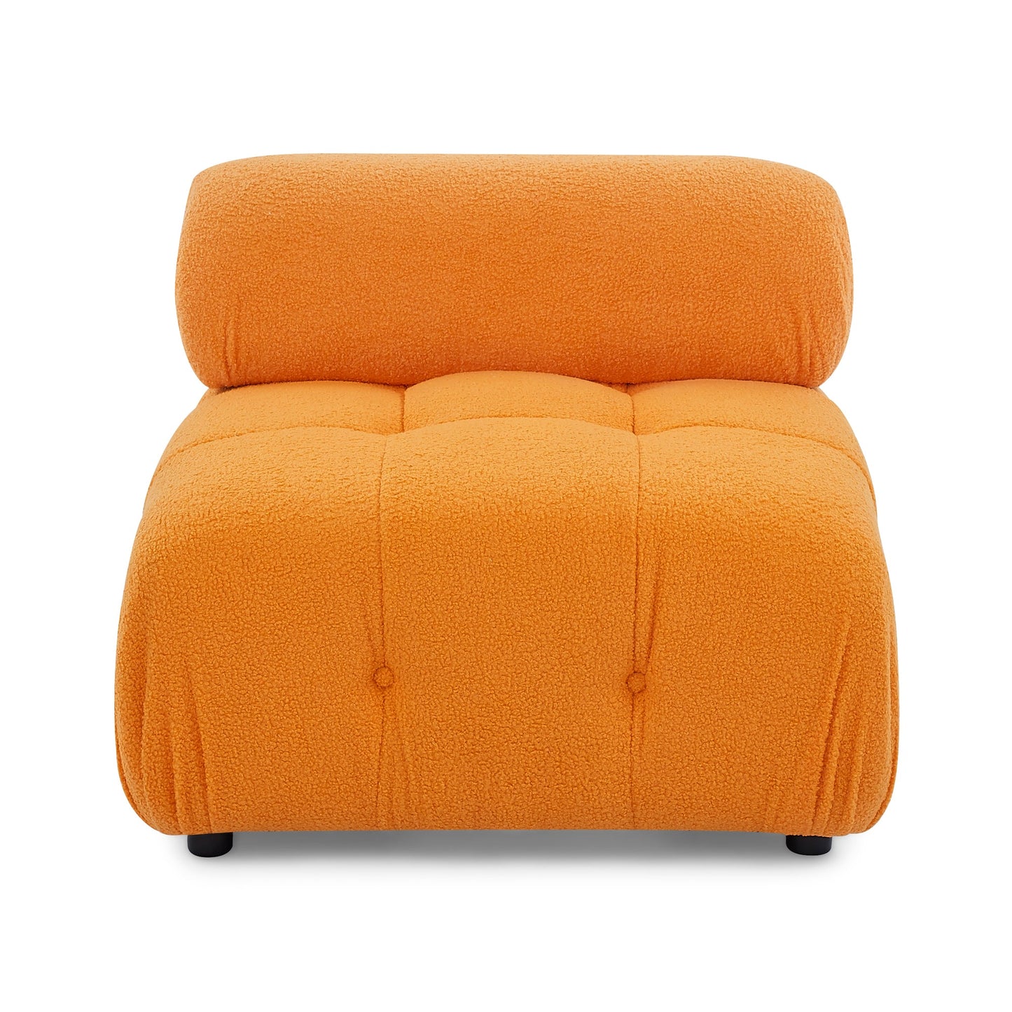 Modular Sectional Sofa,  Orange Velvet