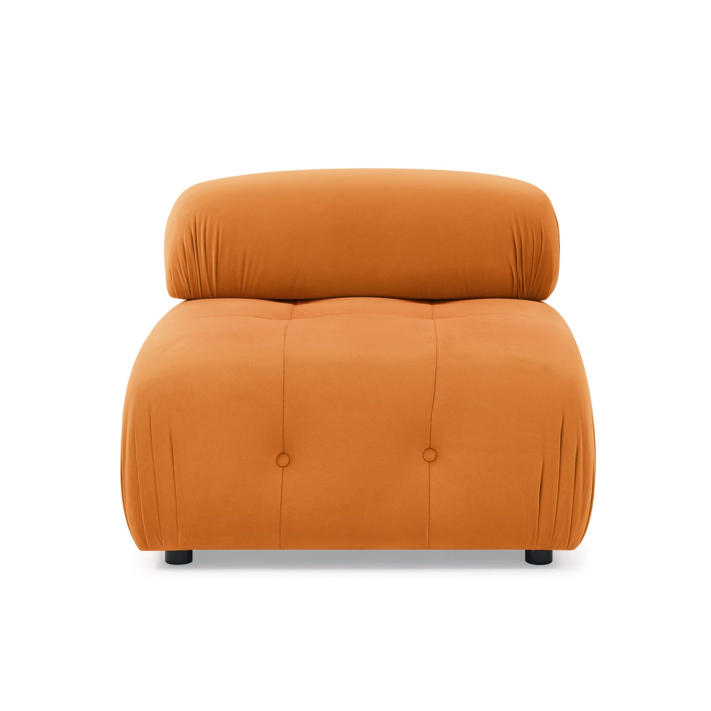 Modular Sectional Sofa,  Orange Velvet