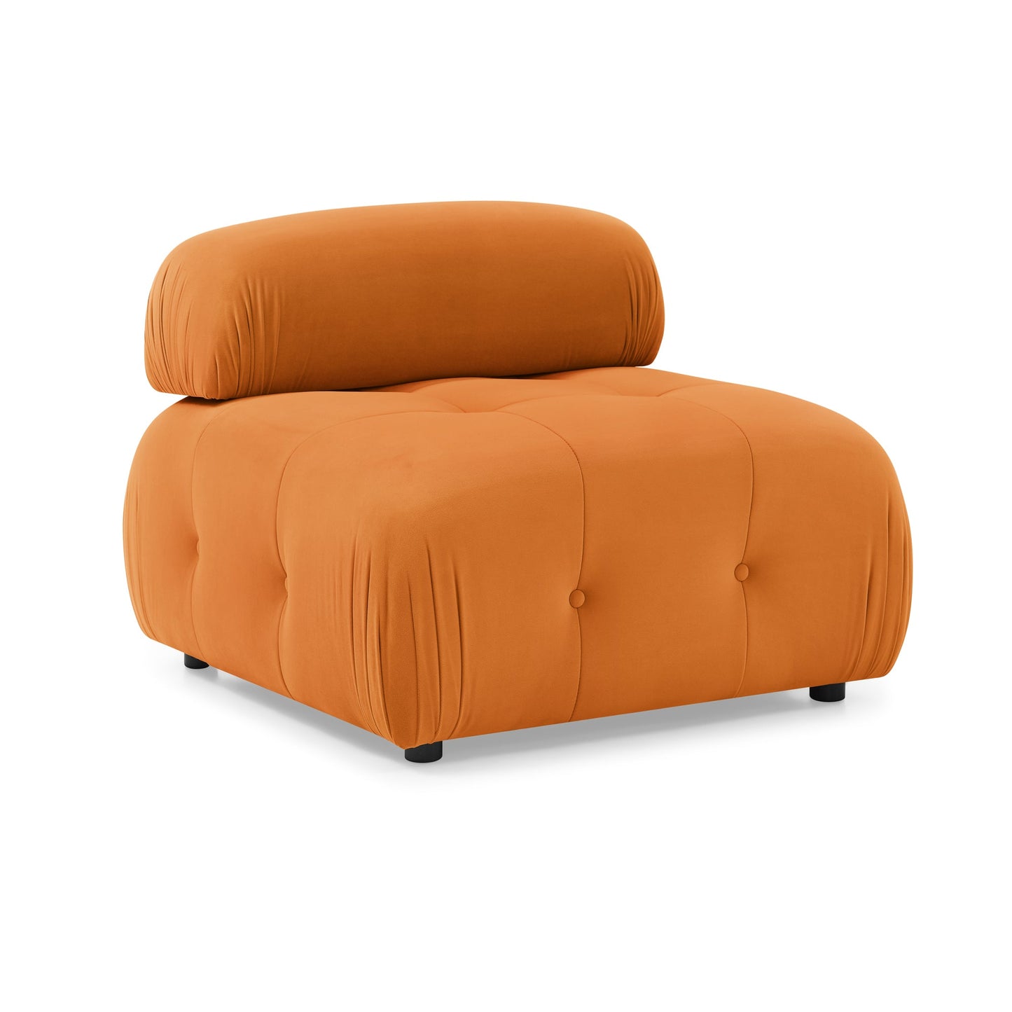 Modular Sectional Sofa,  Orange Velvet