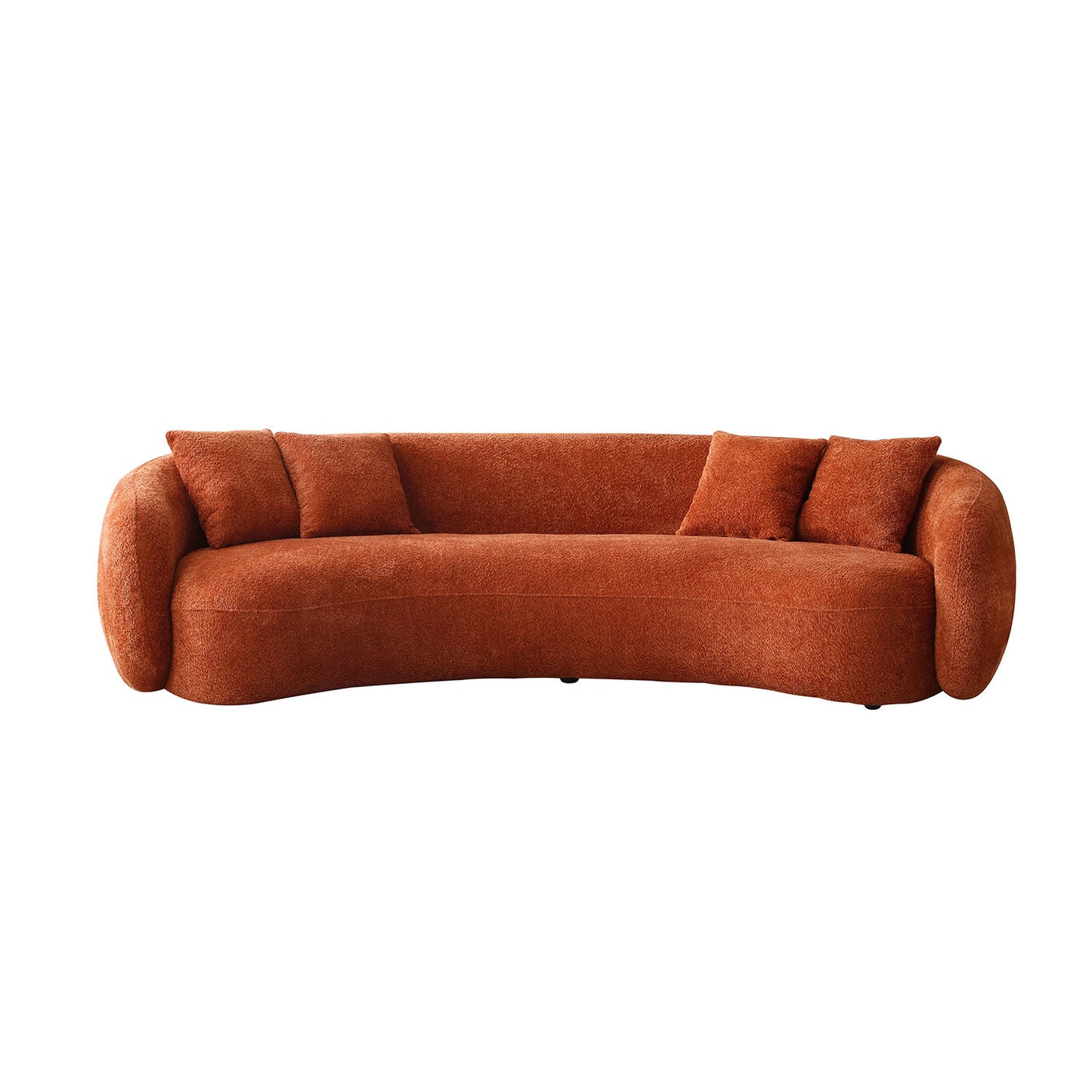 Half Moon Velvet sofa- Orange
