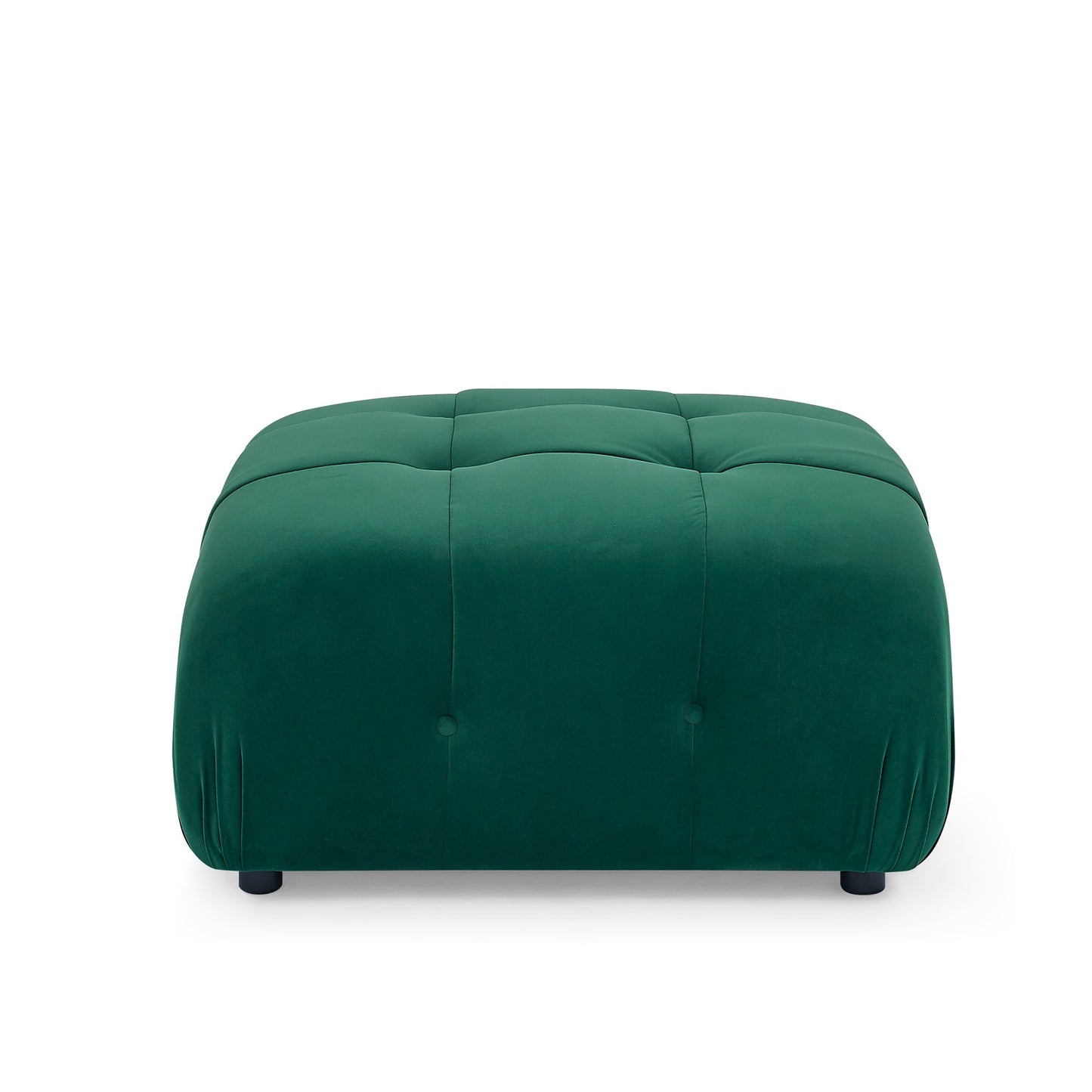 Modular Sectional Sofa,  L Shaped Couch With Reversible Ottoman, Green Velvet